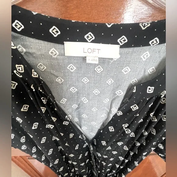 NWOT LOFT black maxi dress size 2 - Picture 4 of 5
